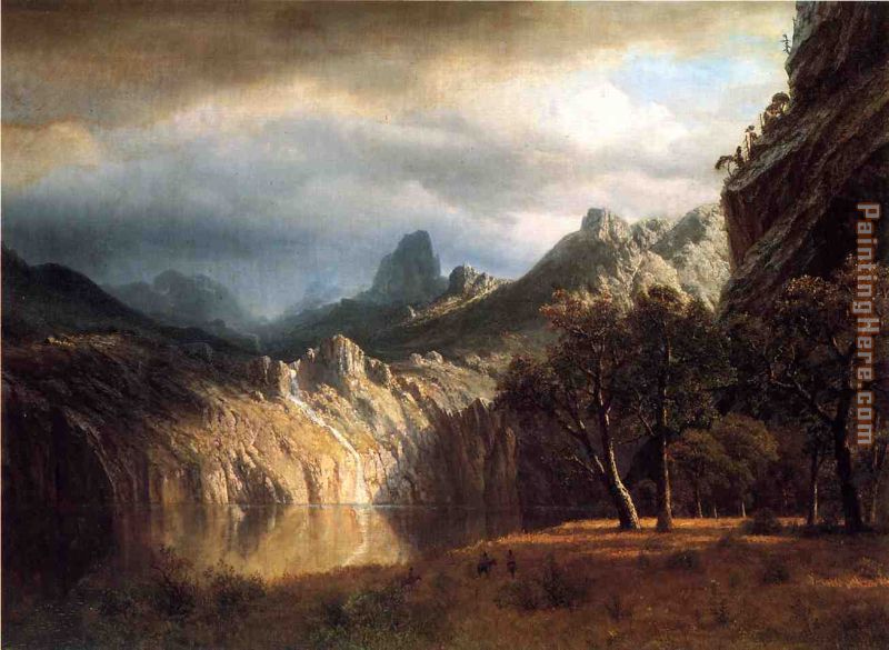 In Western Mountains painting - Albert Bierstadt In Western Mountains art painting